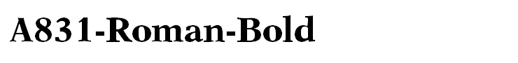 A831-Roman-Bold
