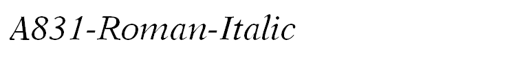 A831-Roman-Italic