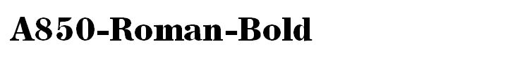 A850-Roman-Bold