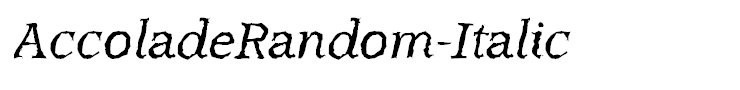 AccoladeRandom-Italic