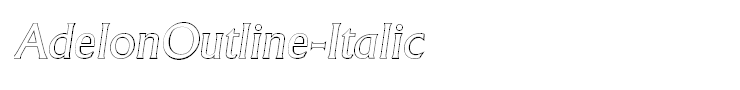 AdelonOutline-Italic
