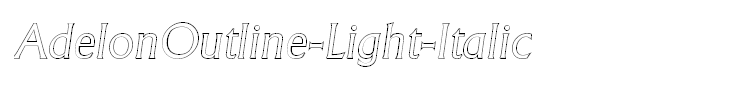 AdelonOutline-Light-Italic