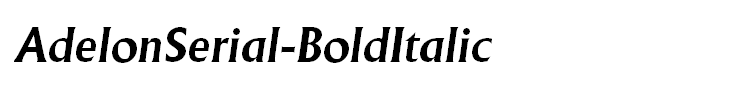 AdelonSerial-BoldItalic
