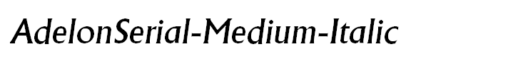 AdelonSerial-Medium-Italic