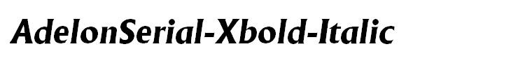 AdelonSerial-Xbold-Italic