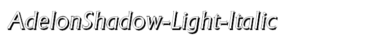 AdelonShadow-Light-Italic