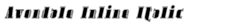 Avondale Inline Italic