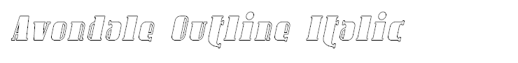 Avondale Outline Italic