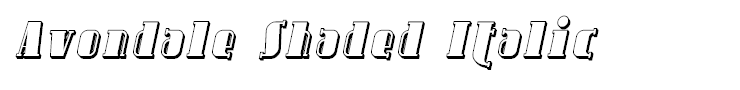 Avondale Shaded Italic