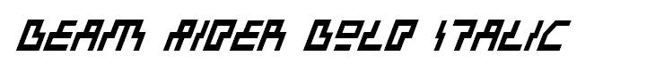 Beam Rider Bold Italic