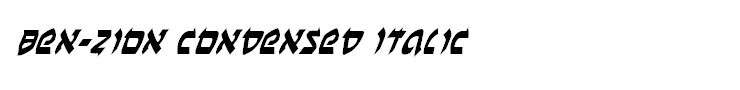 Ben-Zion Condensed Italic