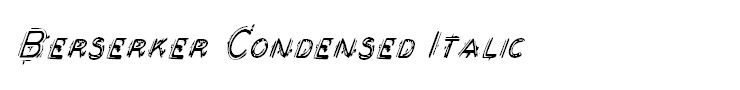 Berserker Condensed Italic
