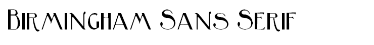 Birmingham Sans Serif