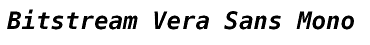 Bitstream Vera Sans Mono Bold Oblique