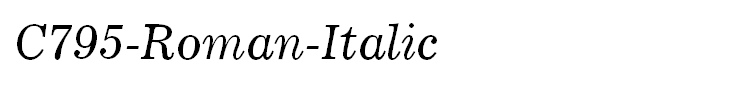 C795-Roman-Italic