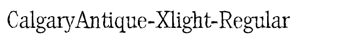 CalgaryAntique-Xlight-Regular