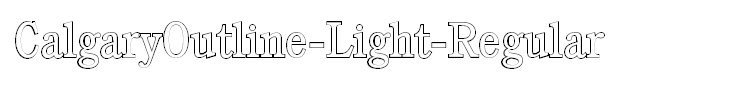 CalgaryOutline-Light-Regular