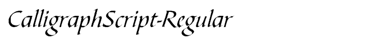 CalligraphScript-Regular