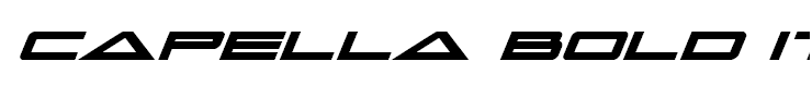 Capella Bold Italic