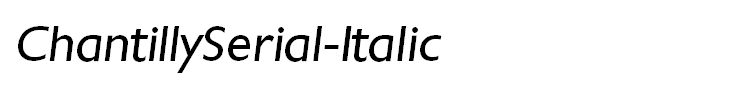 ChantillySerial-Italic