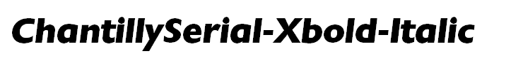 ChantillySerial-Xbold-Italic