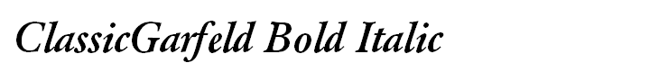 ClassicGarfeld Bold Italic
