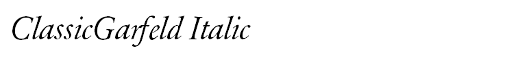 ClassicGarfeld Italic