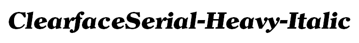 ClearfaceSerial-Heavy-Italic
