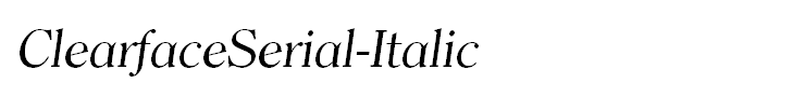 ClearfaceSerial-Italic