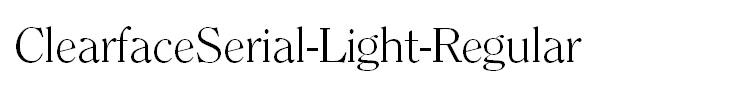 ClearfaceSerial-Light-Regular