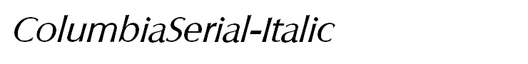 ColumbiaSerial-Italic