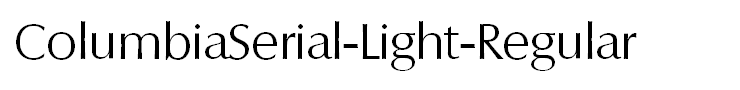 ColumbiaSerial-Light-Regular