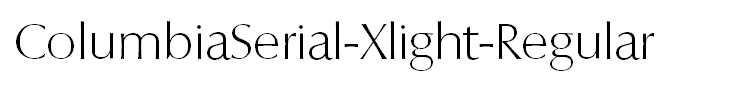 ColumbiaSerial-Xlight-Regular