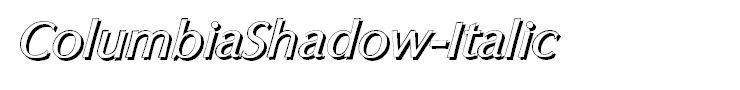 ColumbiaShadow-Italic