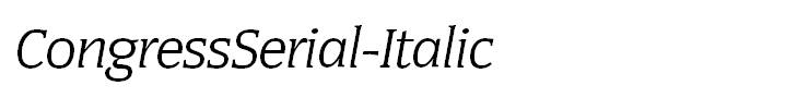 CongressSerial-Italic