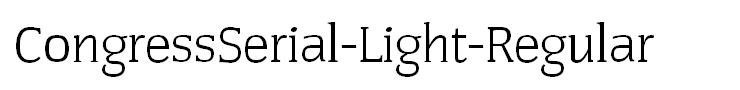 CongressSerial-Light-Regular