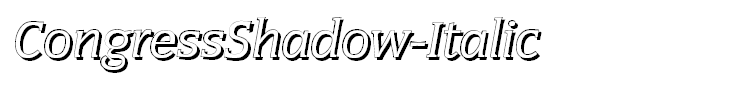CongressShadow-Italic