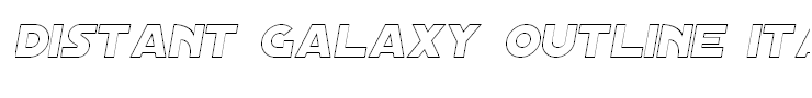 Distant Galaxy Outline Italic