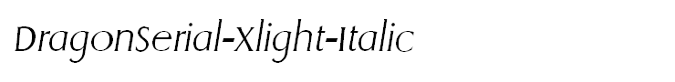 DragonSerial-Xlight-Italic