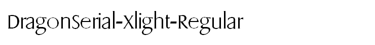 DragonSerial-Xlight-Regular