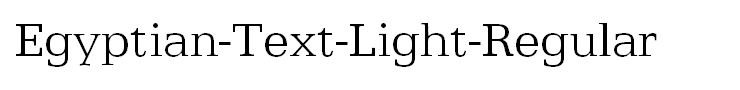 Egyptian-Text-Light-Regular