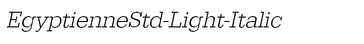 EgyptienneStd-Light-Italic