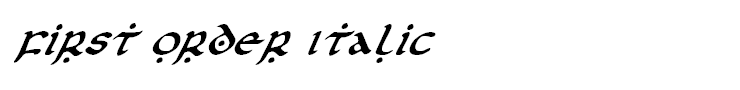 First Order Italic