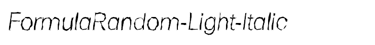 FormulaRandom-Light-Italic
