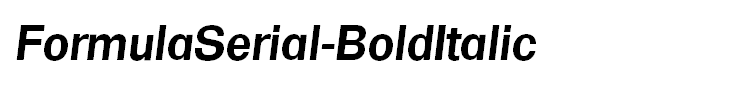 FormulaSerial-BoldItalic
