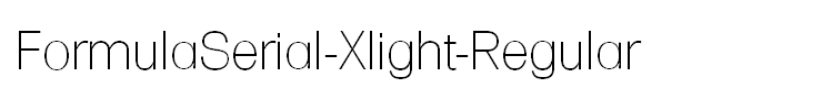 FormulaSerial-Xlight-Regular