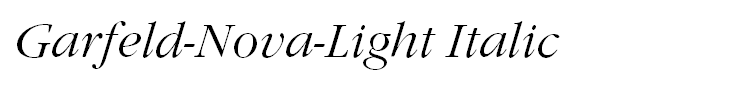 Garfeld-Nova-Light Italic