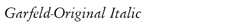 Garfeld-Original Italic