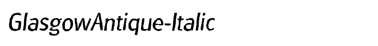 GlasgowAntique-Italic