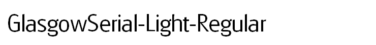 GlasgowSerial-Light-Regular